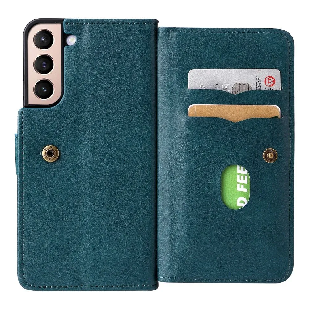 10-slot wallet case for Samsung Galaxy S22 Plus - Blackish Green