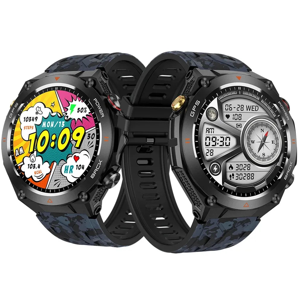 1.45" Ultra HD Display Built-In GPS & Compass 650Mah Battery Smartwatch