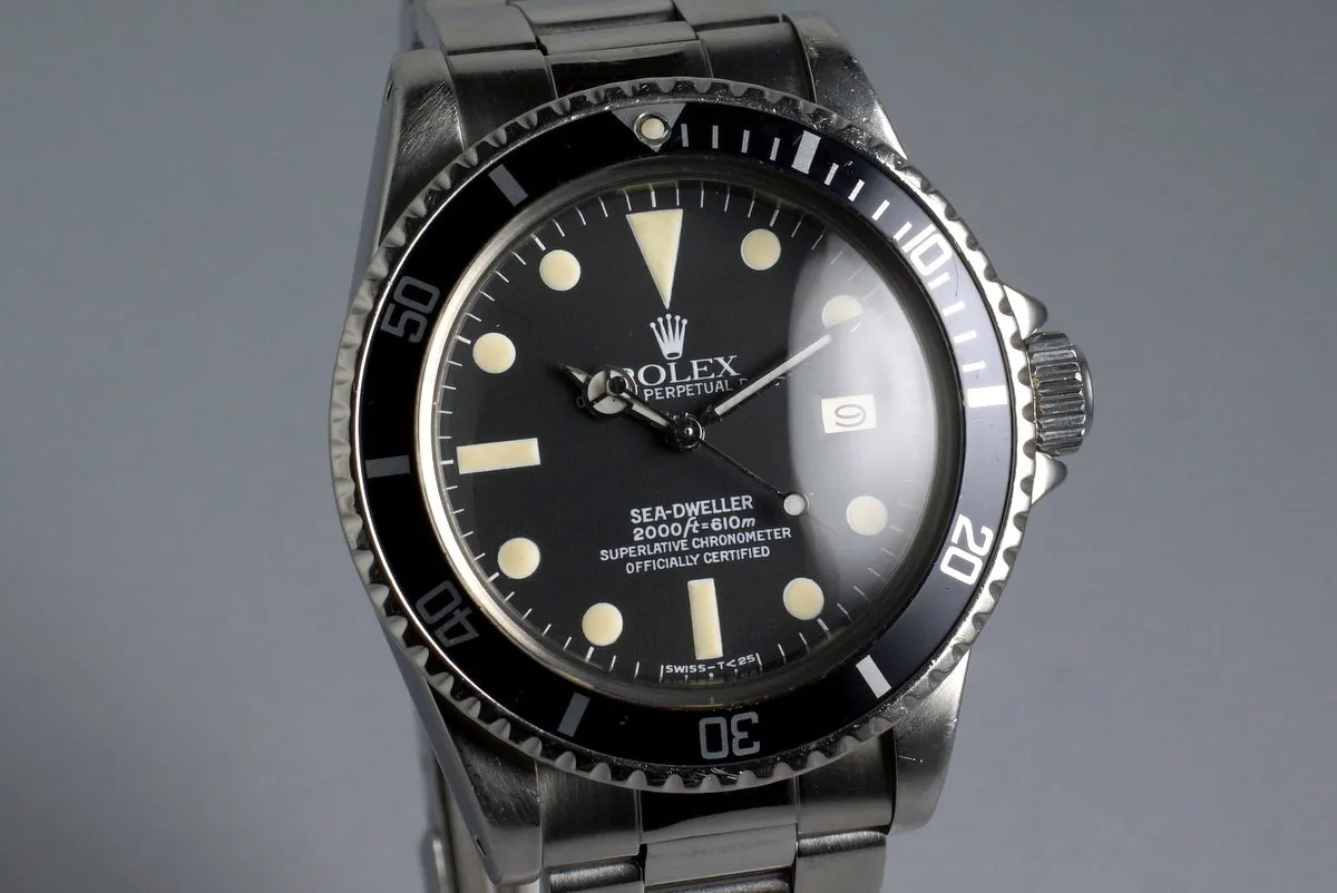 1978 Rolex Sea Dweller 1665 Matte Service Dial