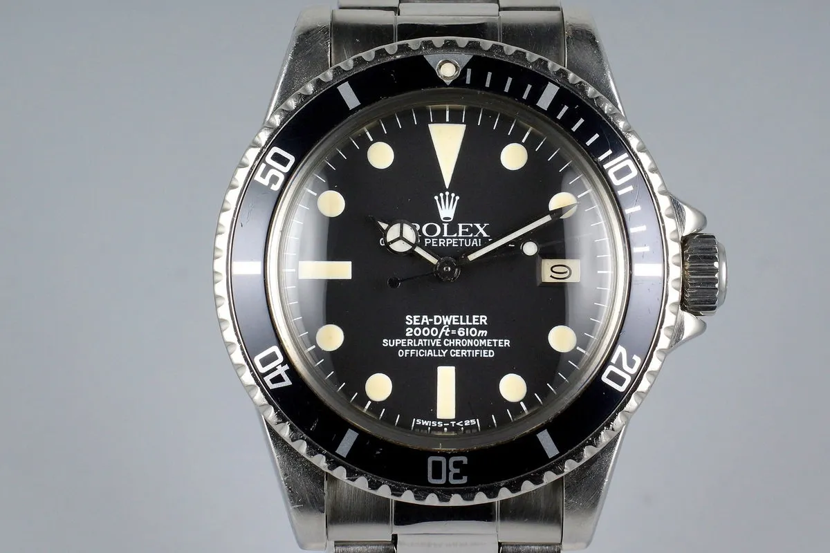 1978 Rolex Sea Dweller 1665 Matte Service Dial