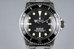 1978 Rolex Sea Dweller 1665 Matte Service Dial