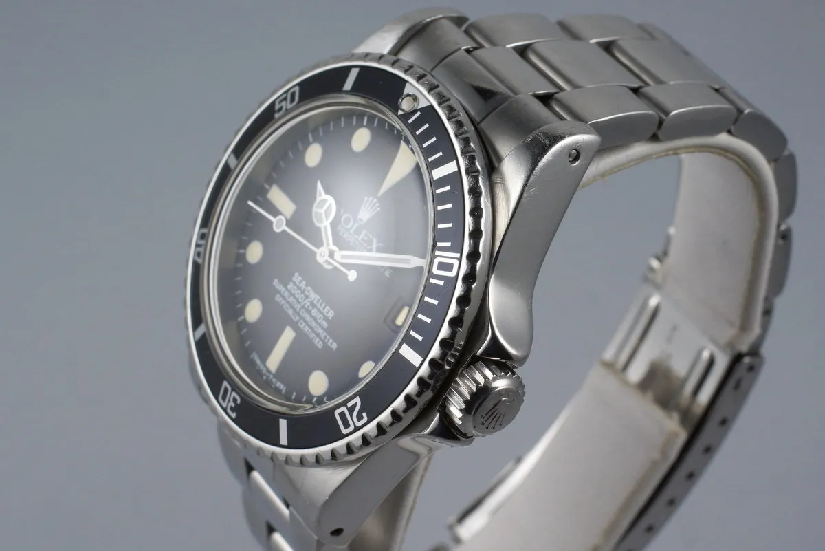 1978 Rolex Sea Dweller 1665 Matte Service Dial