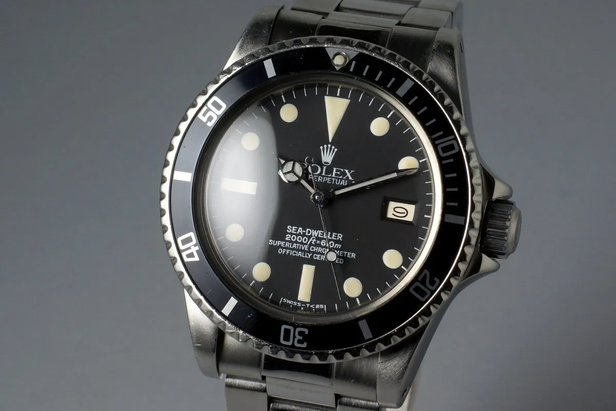 1978 Rolex Sea Dweller 1665 Matte Service Dial