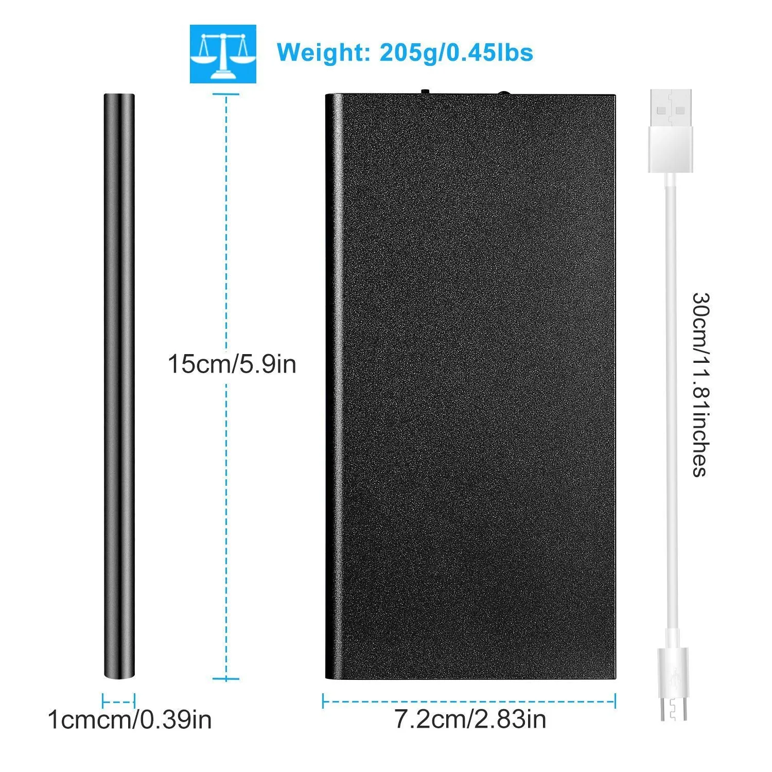 20000mAh Power Bank Ultra-thin External Battery Phone Charger