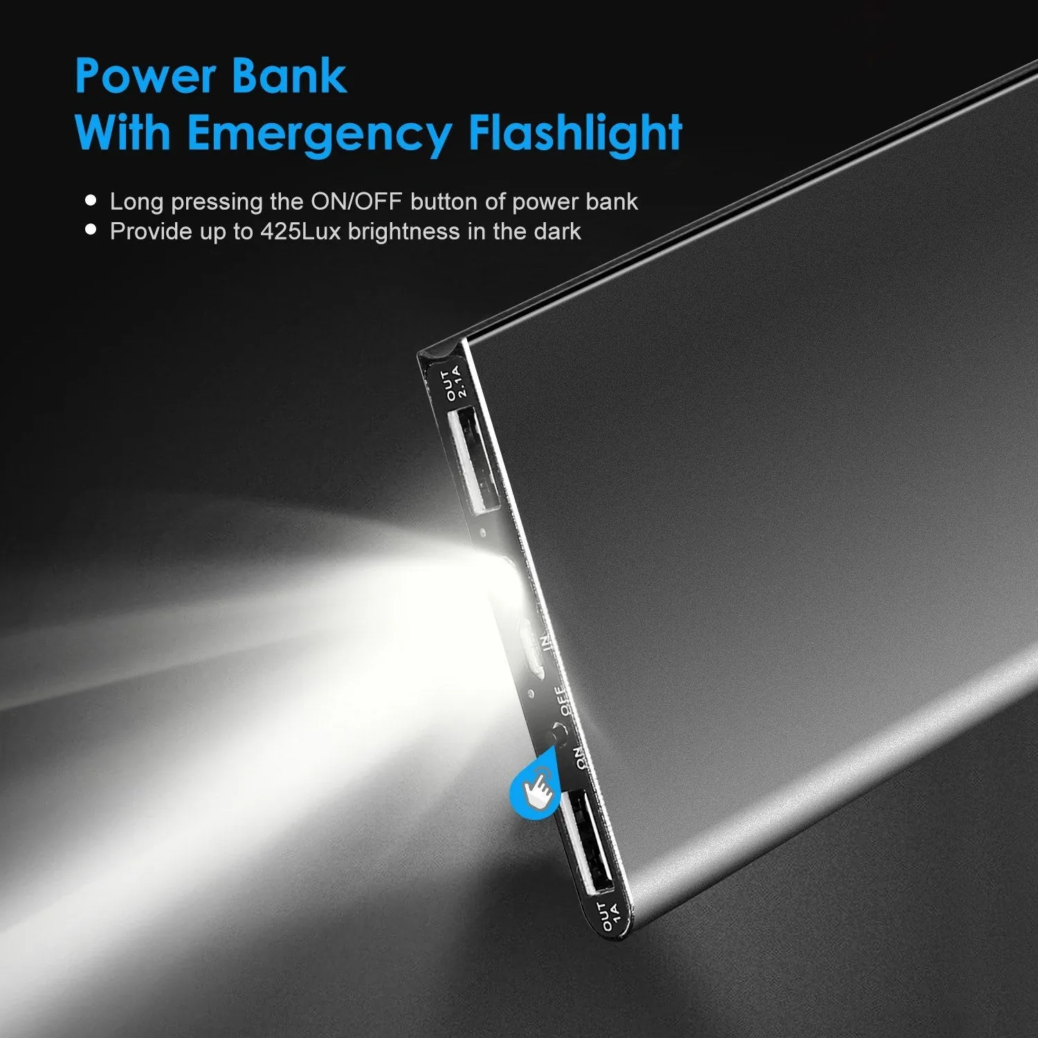 20000mAh Power Bank Ultra-thin External Battery Phone Charger