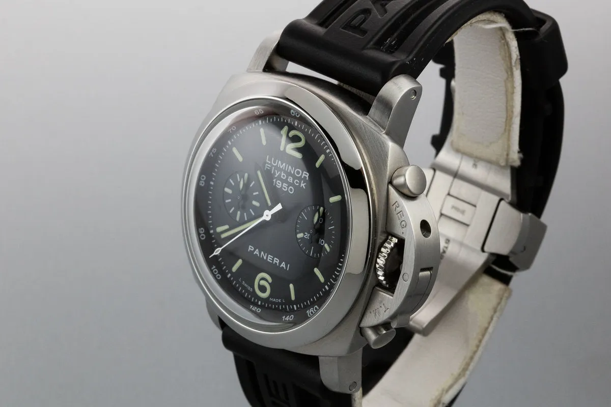 2008 Panerai Luminor Flyback 1950 Pam 212 with Box and Chrono Papers