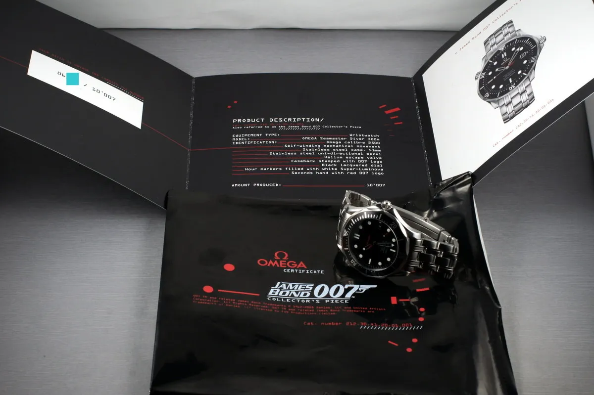 2011 Omega Seamaster Limited Edition James Bond 212.30.41.20.01.001 with Box and Papers