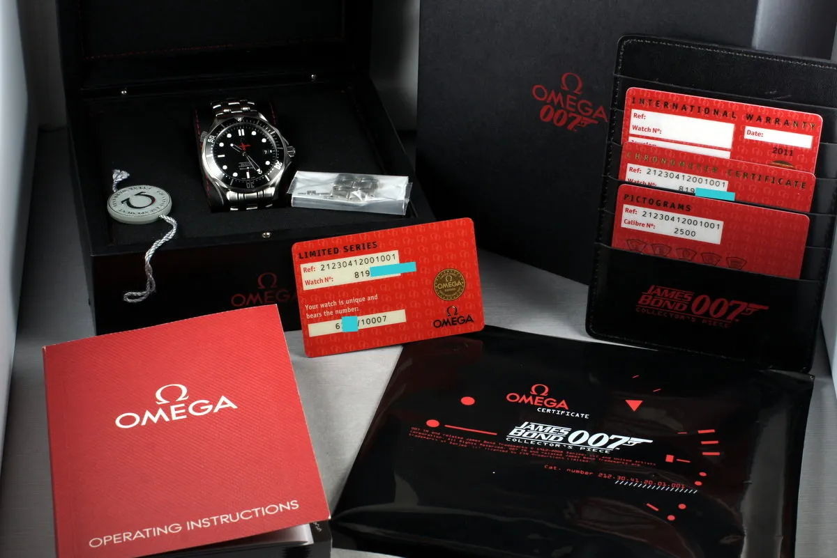 2011 Omega Seamaster Limited Edition James Bond 212.30.41.20.01.001 with Box and Papers