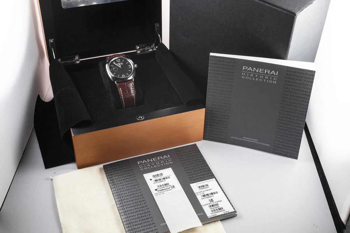 2012 Panerai 42mm Radiomir PAM337 with Box and Papers