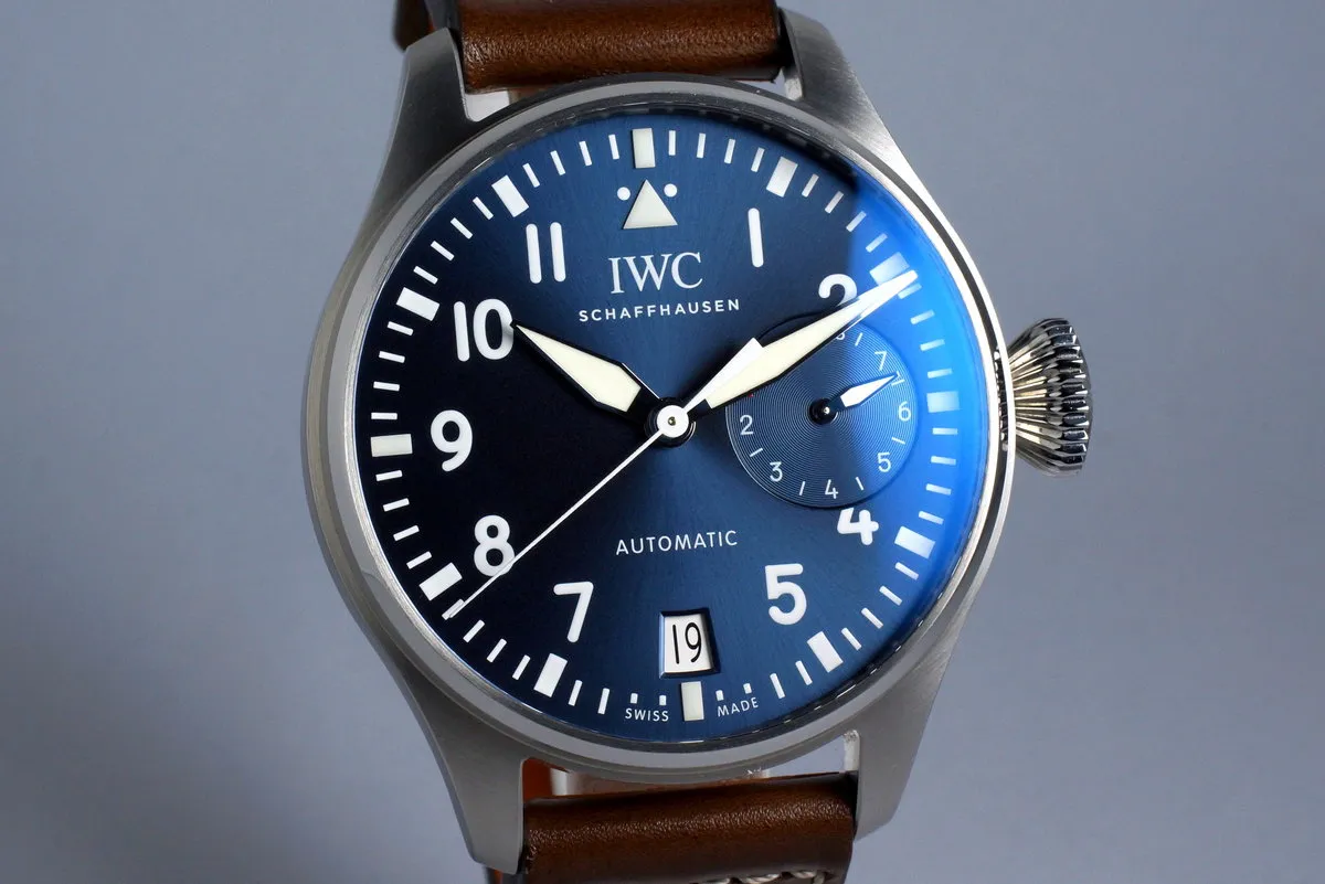 2016 IWC Big Pilot IW5009 Blue Dial with Box and Papers