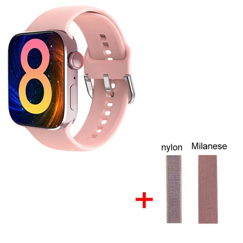 2022 NEW Smartwatch HW8 Max Men 1.99&quot; full screen NFC Right angle design bluetooth call Women Smart Watch PK DT7 W57 W27 HW22