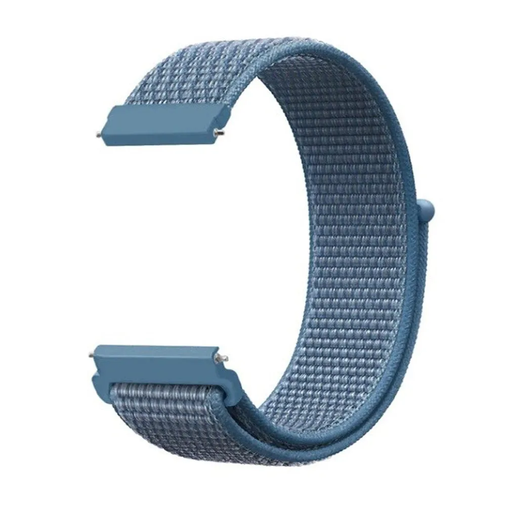 20mm SmartWatch Sport Loop Nylon Bands Charcoal