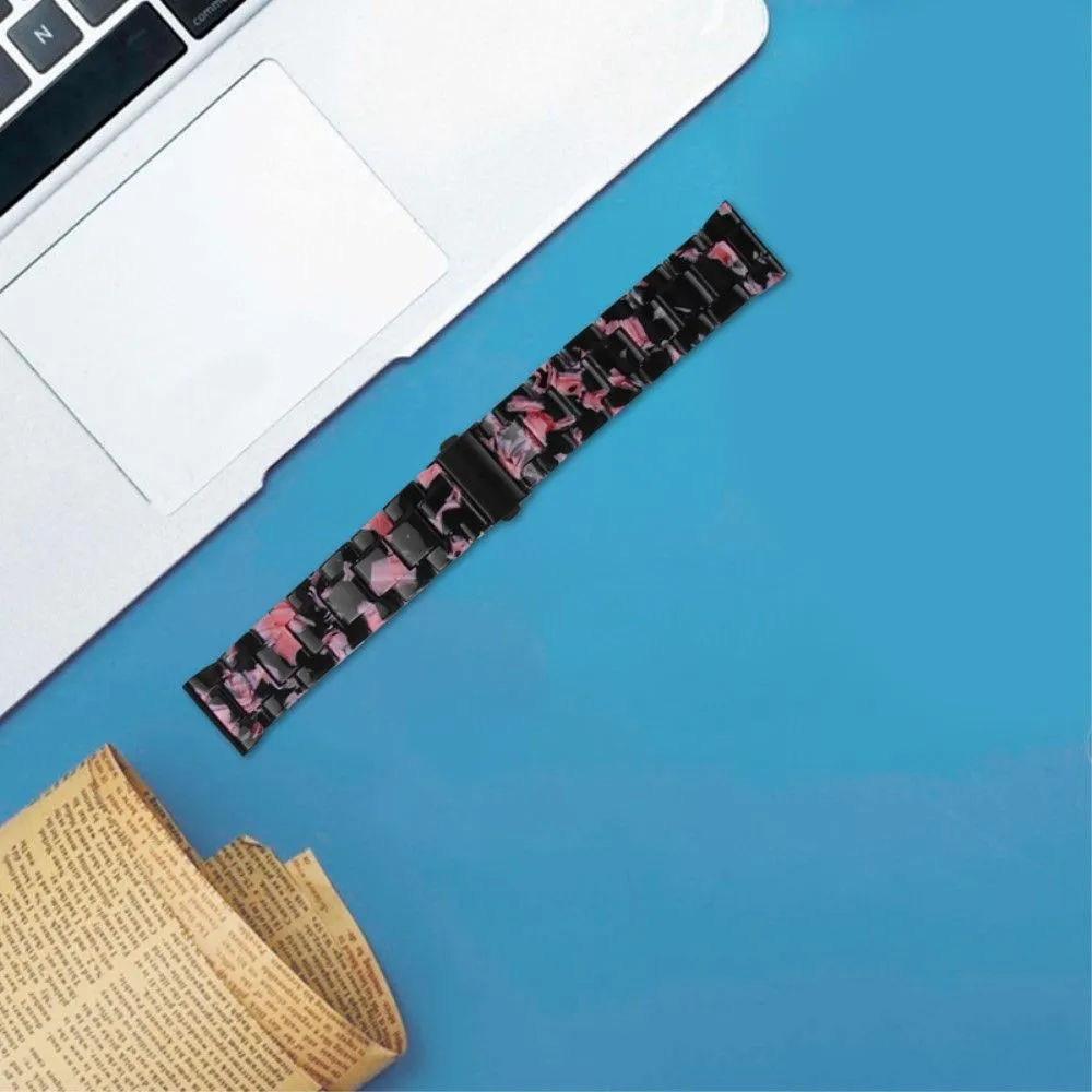 20mm smooth resin watch strap for Amazfit watch - Black / Pink