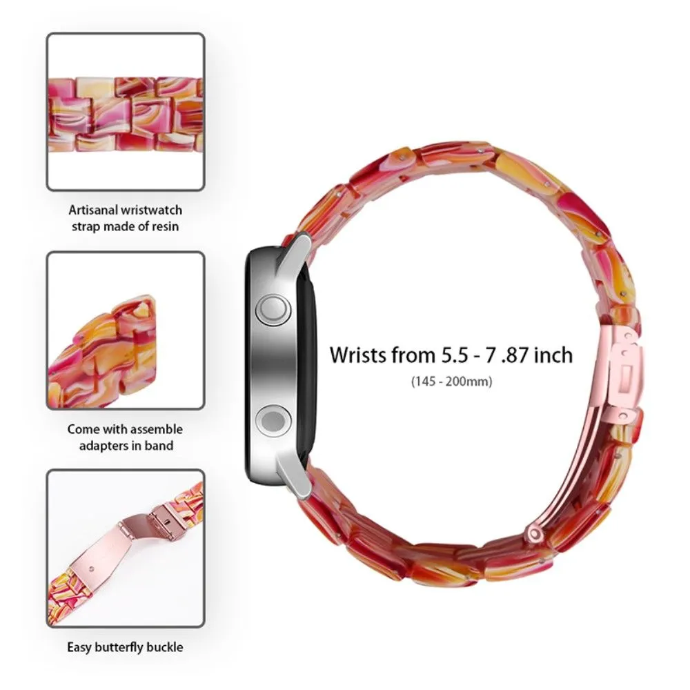 20mm smooth resin watch strap for Amazfit watch - Dazzle Red