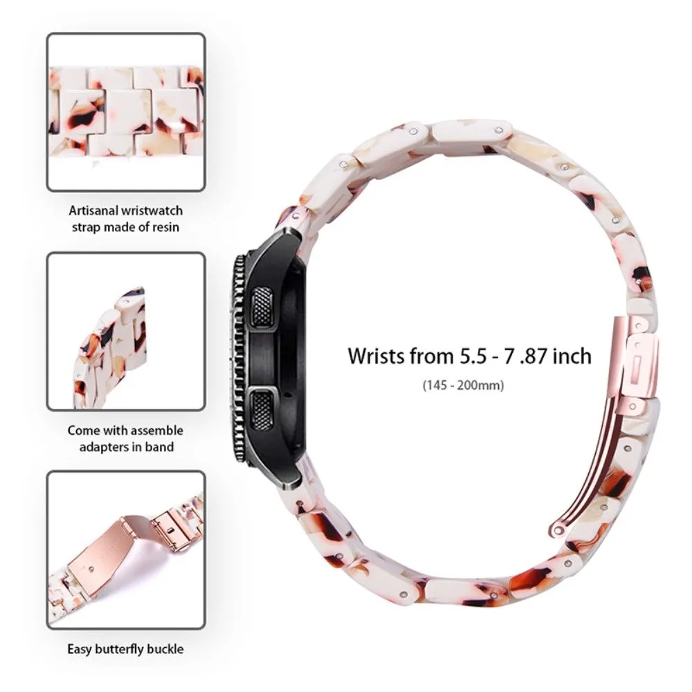 20mm smooth resin watch strap for Amazfit watch - Nougat Pattern