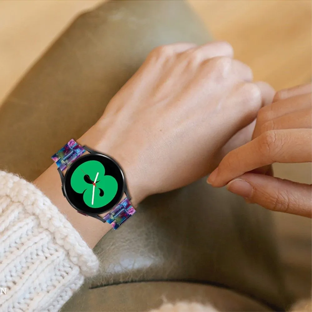 20mm smooth resin watch strap for Amazfit watch - Purple / Green