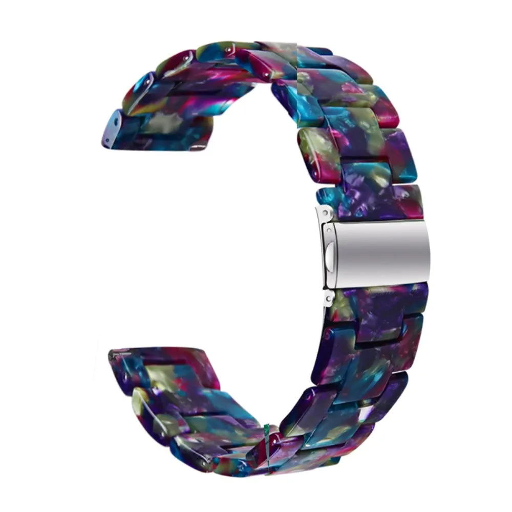 20mm smooth resin watch strap for Amazfit watch - Purple / Green