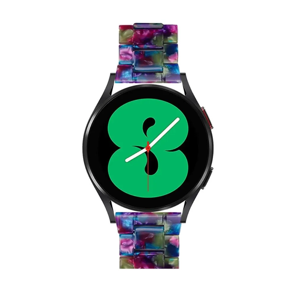 20mm smooth resin watch strap for Amazfit watch - Purple / Green