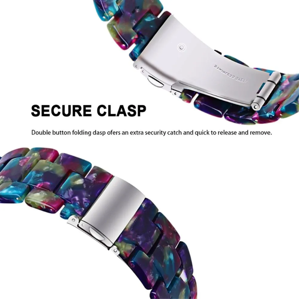 20mm smooth resin watch strap for Amazfit watch - Purple / Green