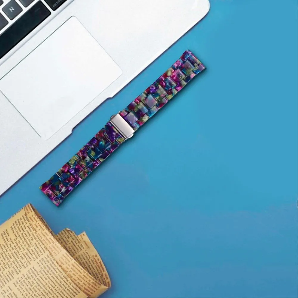 20mm smooth resin watch strap for Amazfit watch - Purple / Green