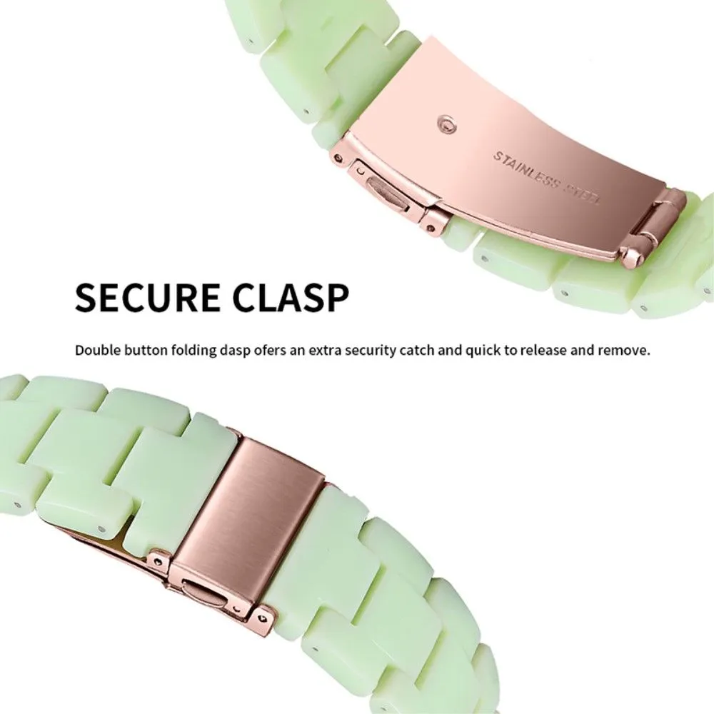 20mm smooth resin watch strap for Garmin watch - Avocado Green