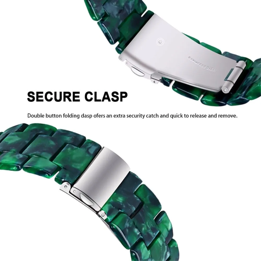 20mm smooth resin watch strap for Garmin watch - Blackish Green