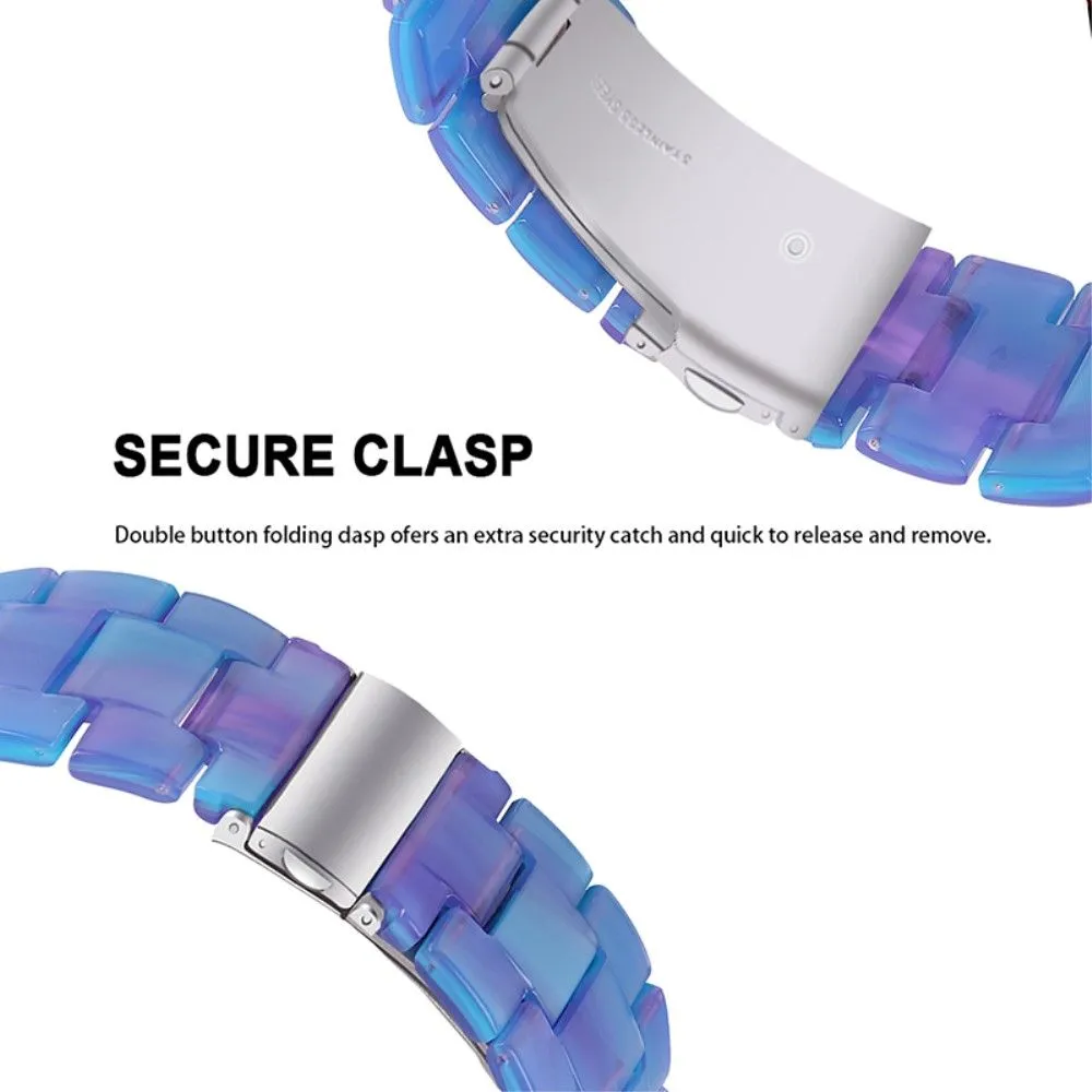 20mm smooth resin watch strap for Garmin watch - Blue / Purple