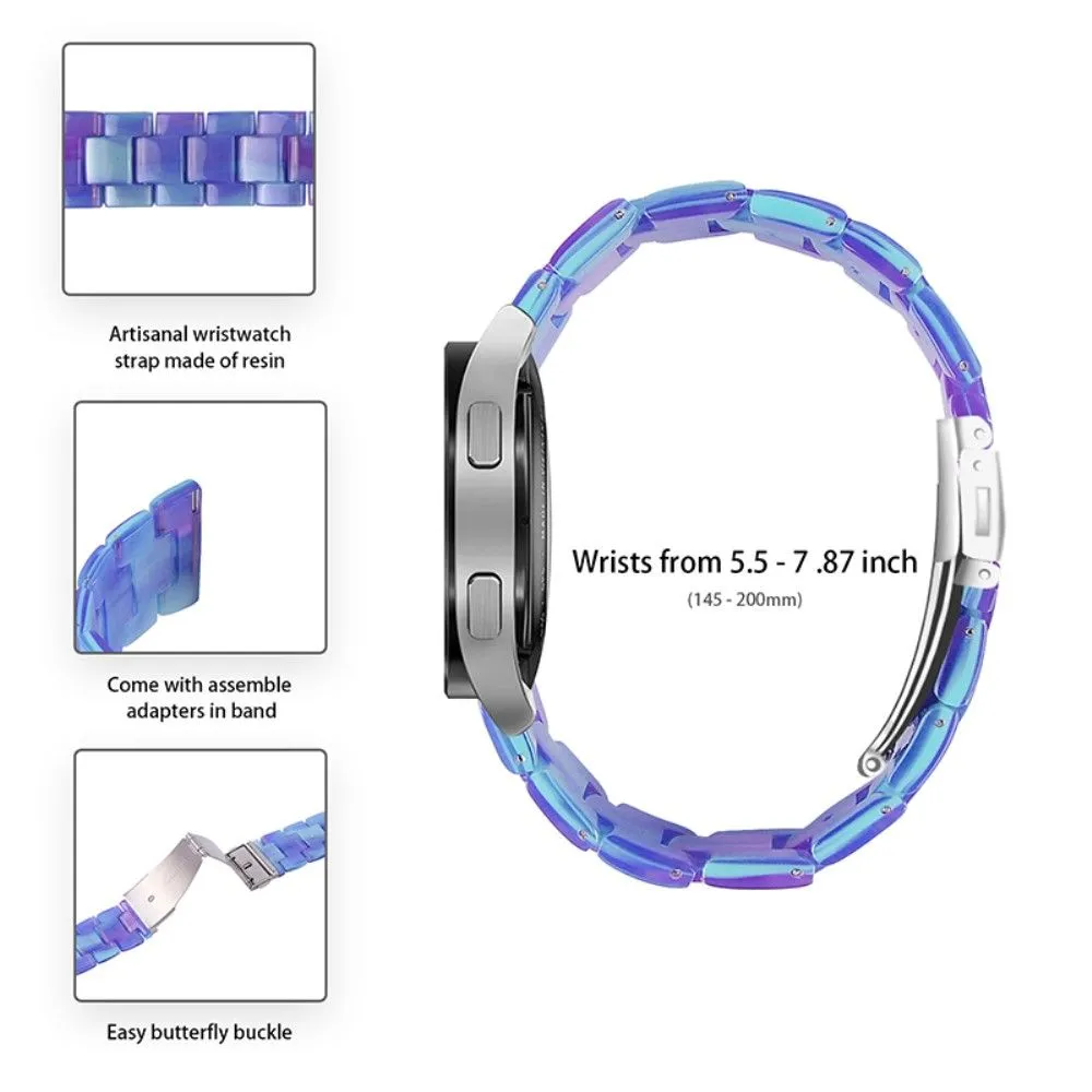 20mm smooth resin watch strap for Garmin watch - Blue / Purple