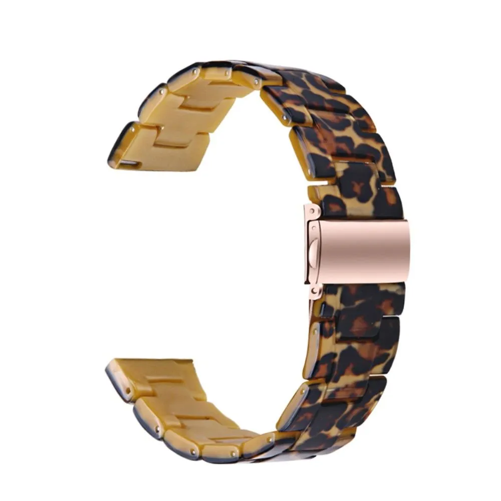 20mm smooth resin watch strap for Garmin watch - Leopard Print