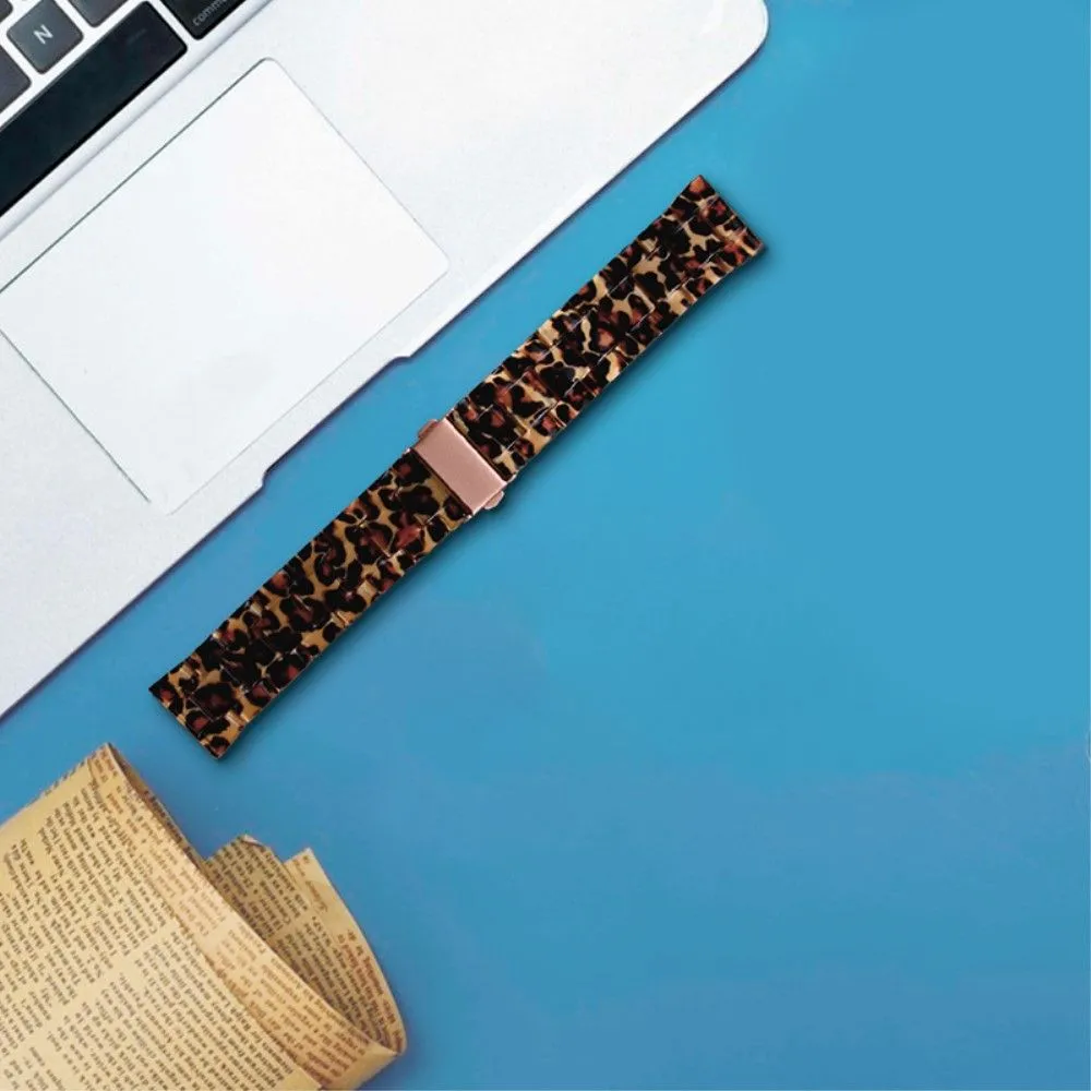 20mm smooth resin watch strap for Garmin watch - Leopard Print