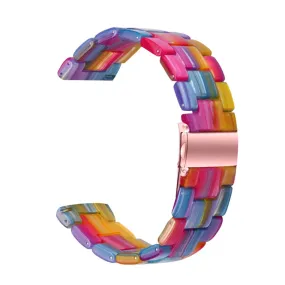 20mm smooth resin watch strap for Garmin watch - Rainbow