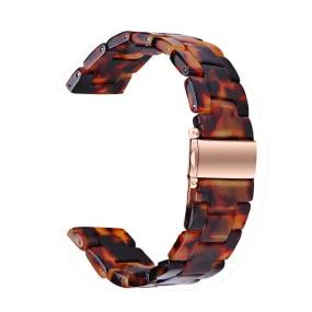 20mm smooth resin watch strap for Garmin watch - Tortoiseshell Color