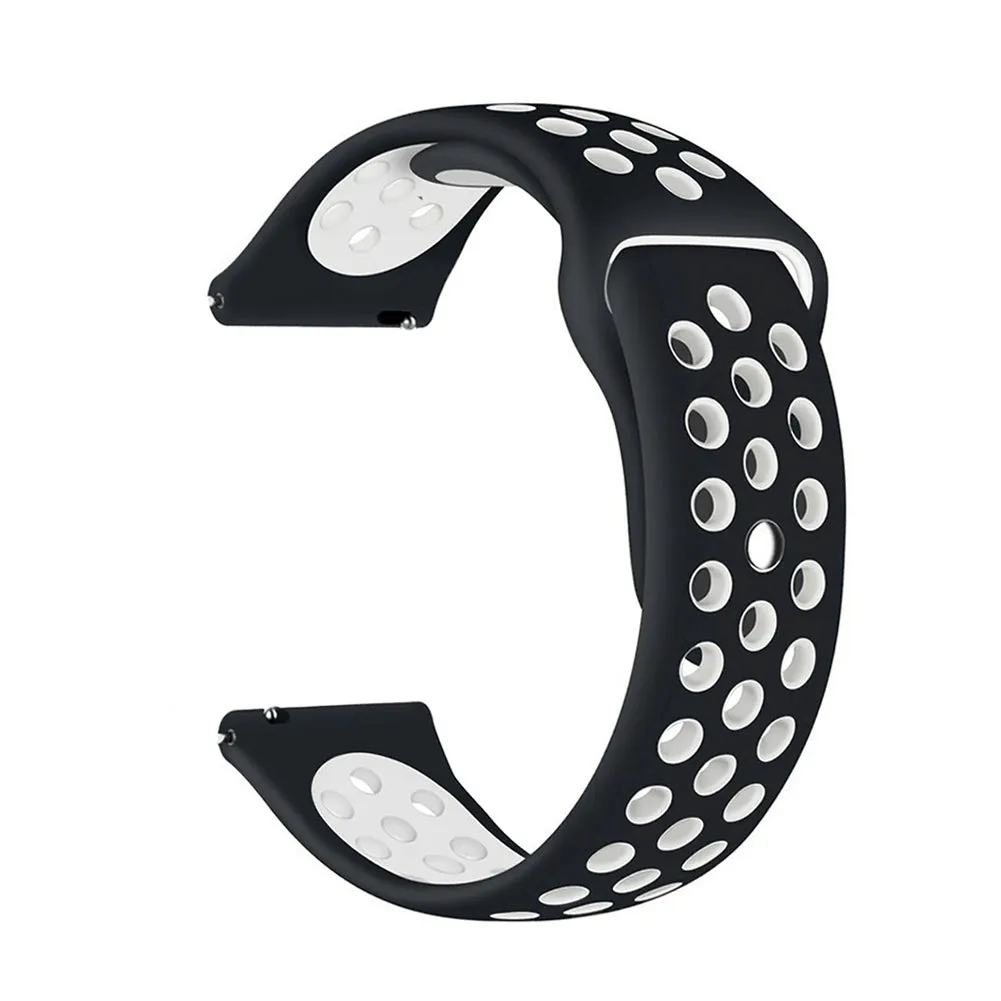 20mm universal Smartwatch Silicone Strap Onyx Black