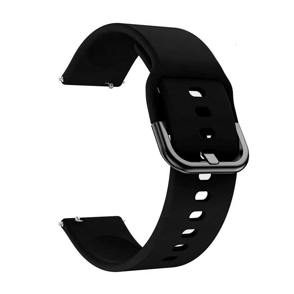 20mm universal Smartwatch Silicone Strap Onyx Black