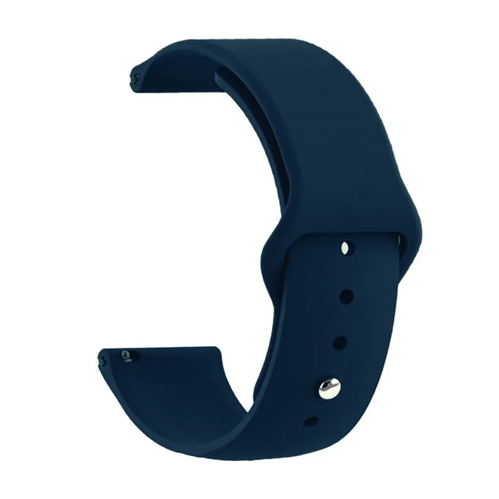 20mm universal Smartwatch Silicone Strap Onyx Black