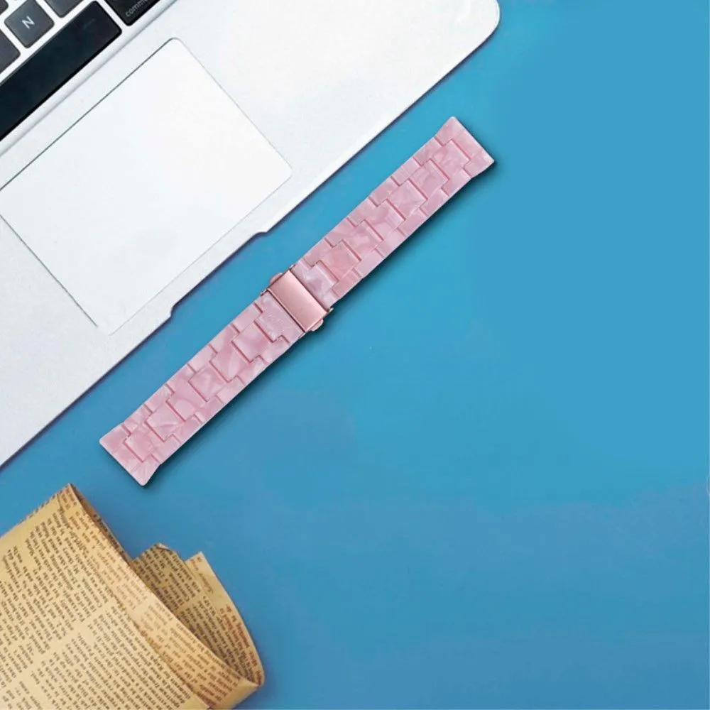 22mm resin style watch strap for Fossil watch - Pearl Pink