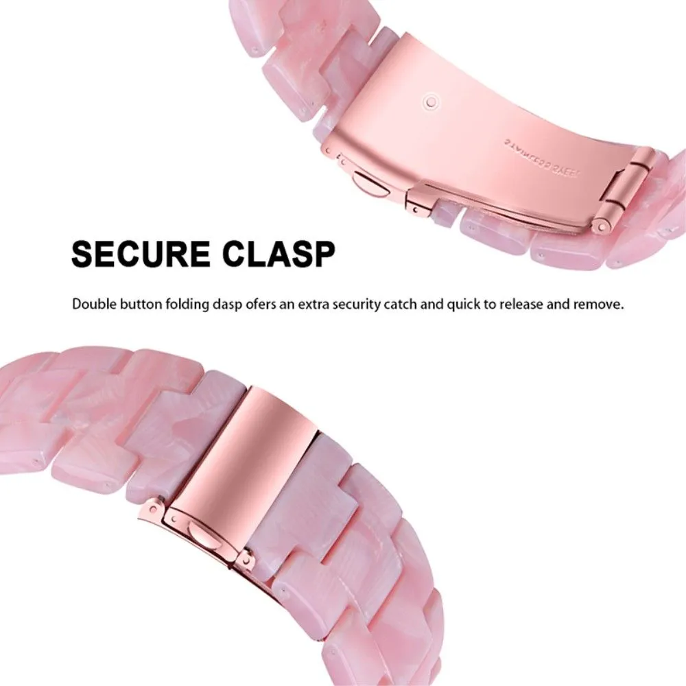 22mm resin style watch strap for Fossil watch - Pearl Pink