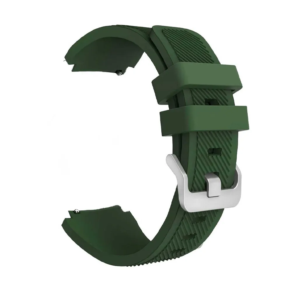 22mm universal Smartwatch Silicone Strap Coffee Diagonal