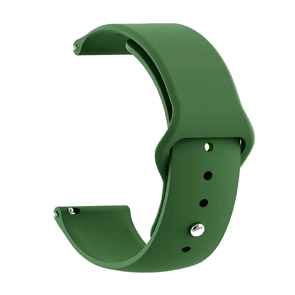 22mm universal Smartwatch Silicone Strap Coffee Diagonal