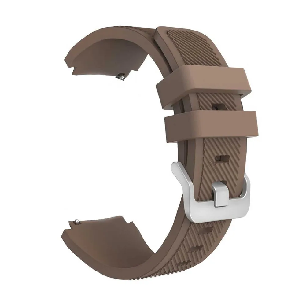 22mm universal Smartwatch Silicone Strap Coffee Diagonal