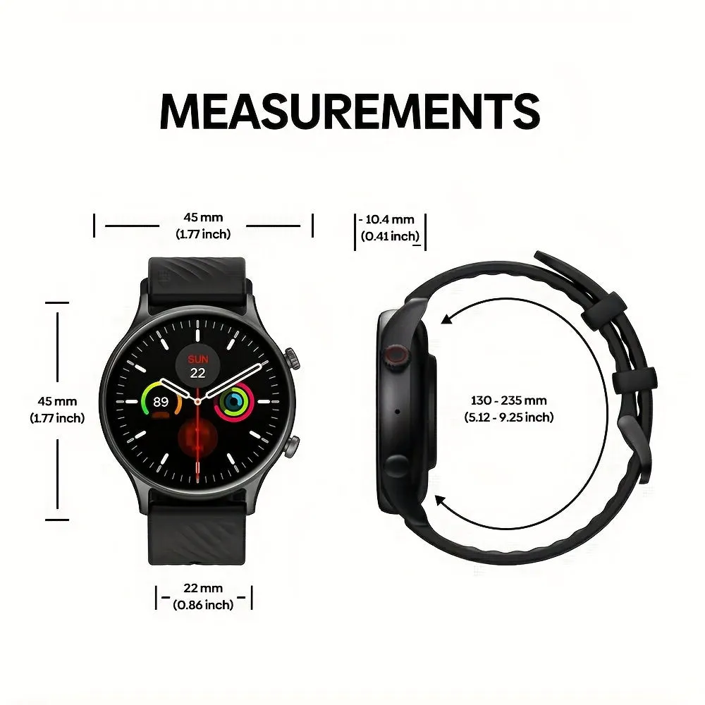 3.53cm HD Display Stylish Smart Watch - Make/Receive Calls