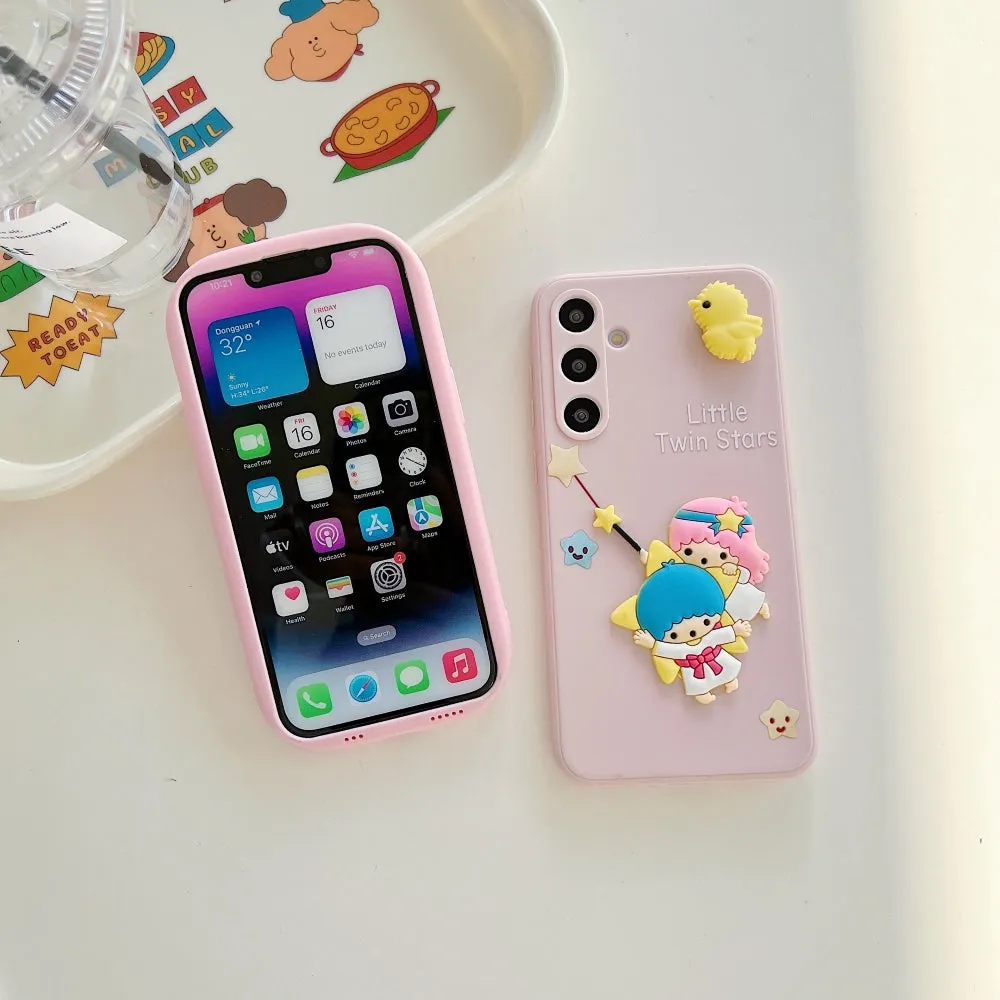 3D Spin Flower Silicone Soft Phone Case - Vivo Y35