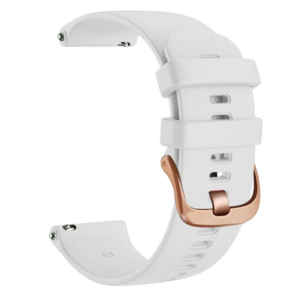 3Plus Vibe Smartwatch compatible Silicone Watch Straps with Rose Gold Buckles