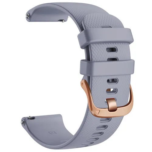 3Plus Vibe Smartwatch compatible Silicone Watch Straps with Rose Gold Buckles