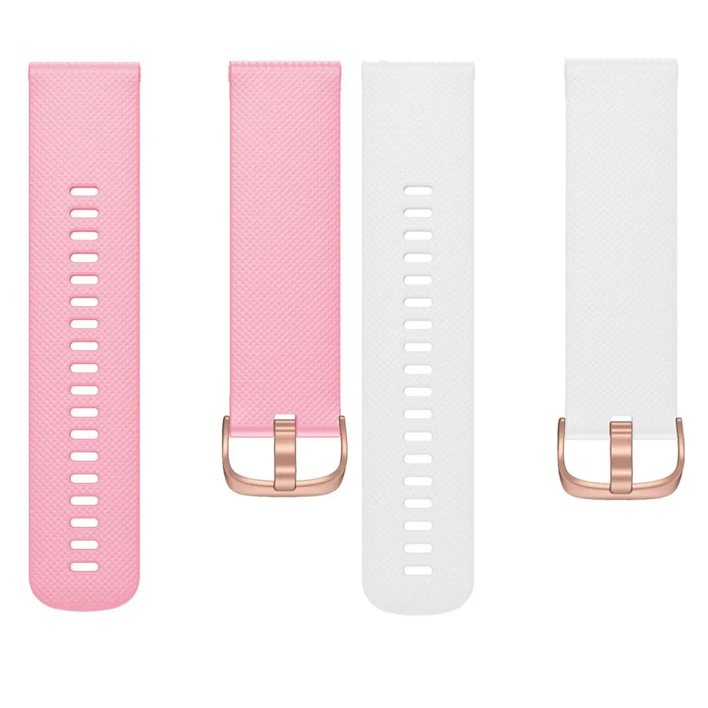 3Plus Vibe Smartwatch compatible Silicone Watch Straps with Rose Gold Buckles