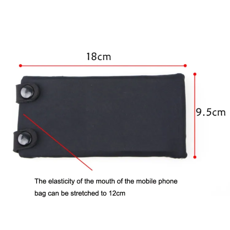 7 Inch Mobile Phone Outdoor Sports Wrist Bag Elastic Close-fitting Mini Arm Bag(Black)