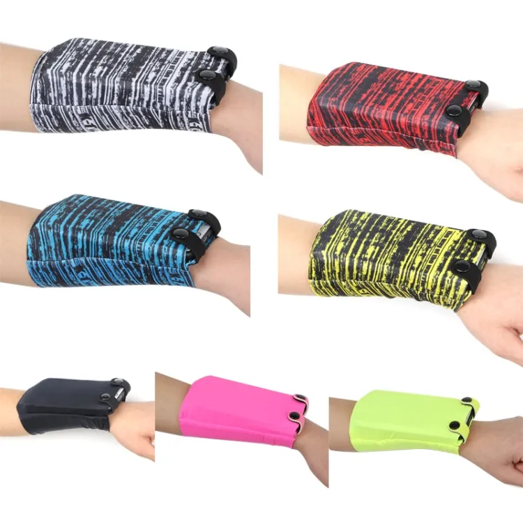 7 Inch Mobile Phone Outdoor Sports Wrist Bag Elastic Close-fitting Mini Arm Bag(Black)