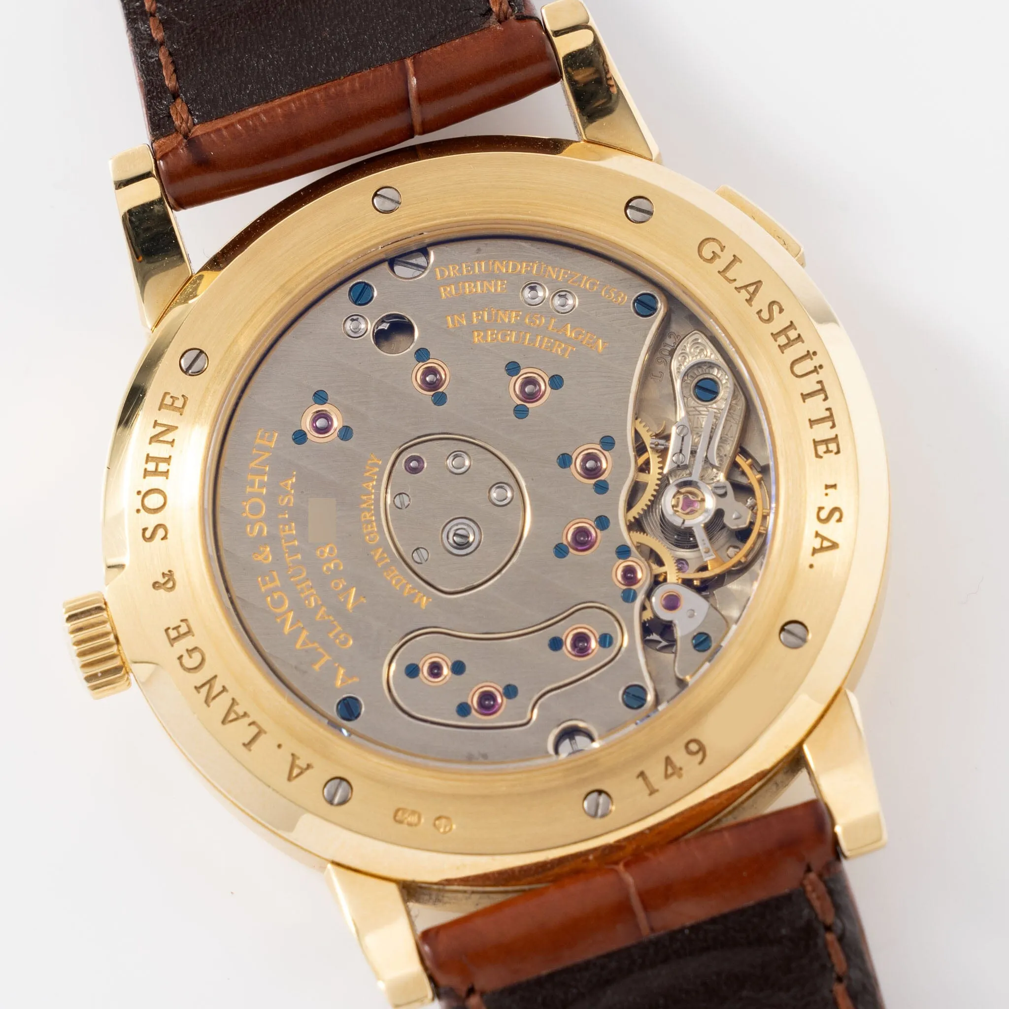 A. Lange &amp; Söhne Grand Lange 1 “ Grosse Lange” 18kt Yellow Gold Ref 115.021