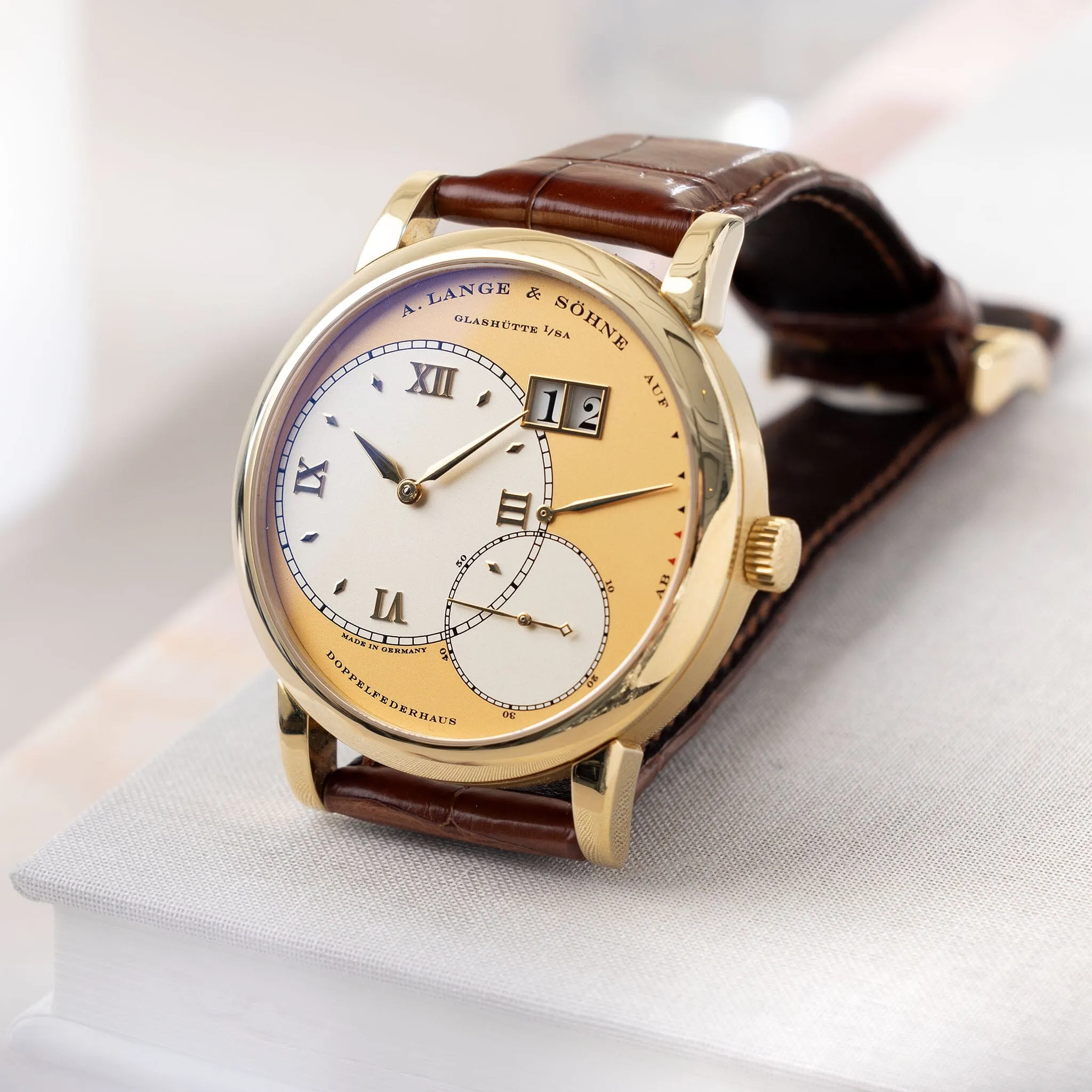 A. Lange &amp; Söhne Grand Lange 1 “ Grosse Lange” 18kt Yellow Gold Ref 115.021