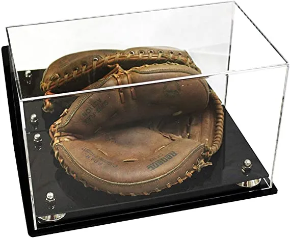 Acrylic Baseball Catchers Glove Display Case - Mirror Wall Mounts (V16/A011)